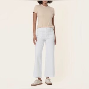 KUT From The Cloth Meg Wide Leg White Jeans Pants Size 18 Stretchy